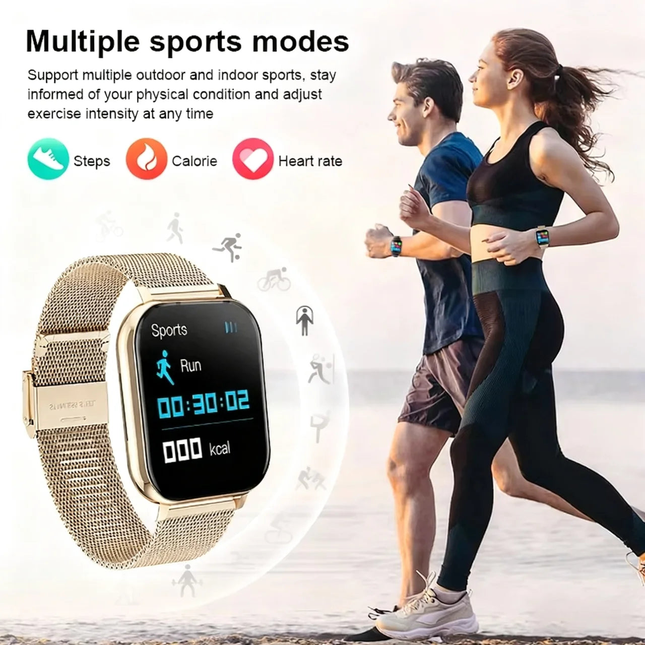 New Smart Watch HD Display Answer Call Make Calls Message Preview Sport Modes Smartwatch DIY Dial Men Women
