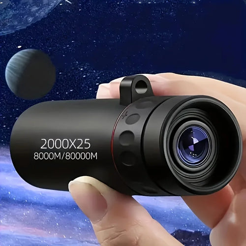 HD Monocular Telescope, Compact Portable for Travel, Hiking, Fishing, Camping, Stargazing, Concerts & Bird Watching 2000X25