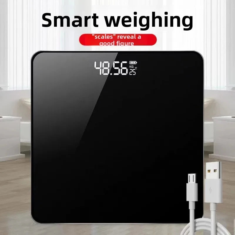 AuraSync Smart Scale: USB Rechargeable Bluetooth Body Composition Analyzer